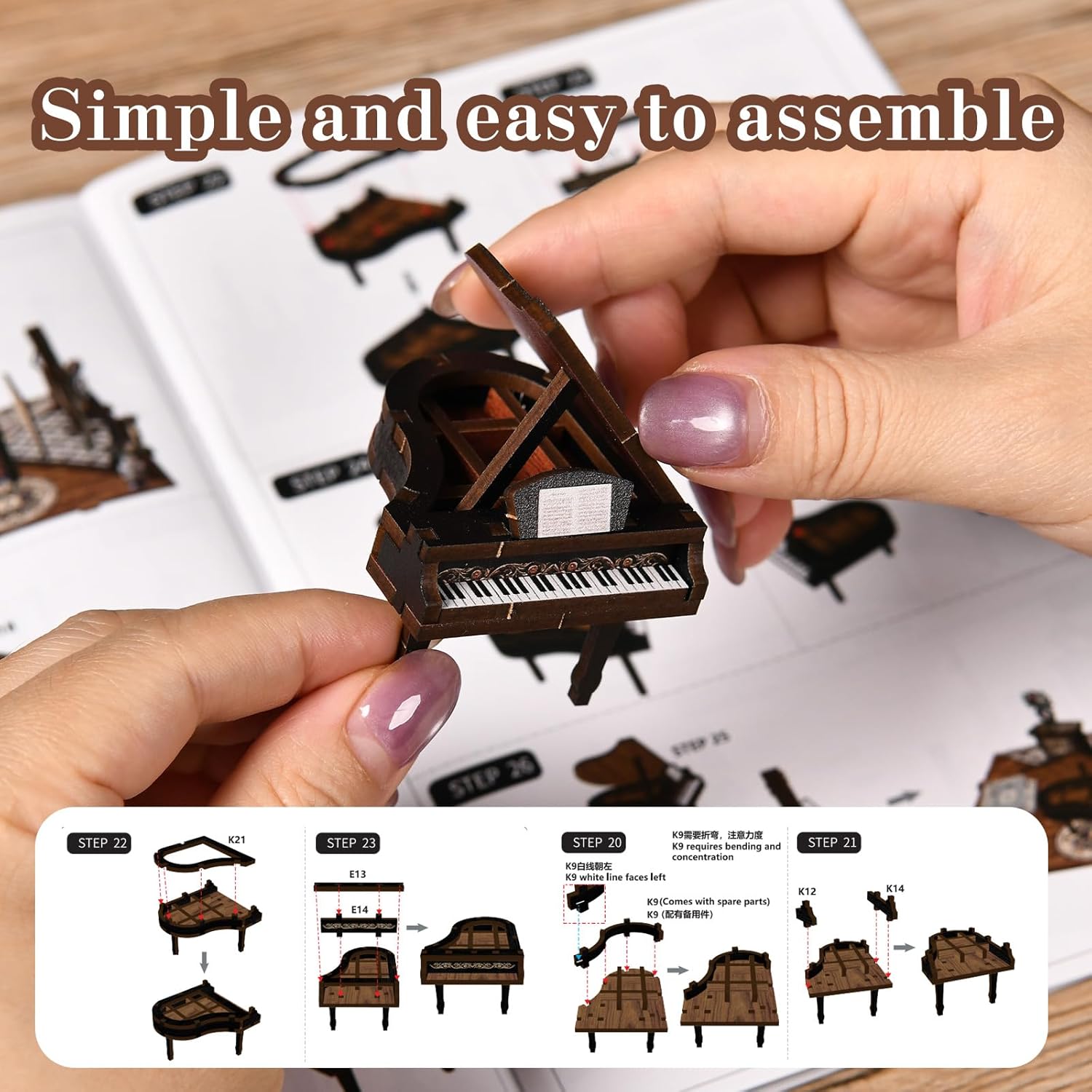 Thumbnail 3 de Kit DIY BATTREVO Book Nook « Instruments Classiques » avec LED et base motorisée