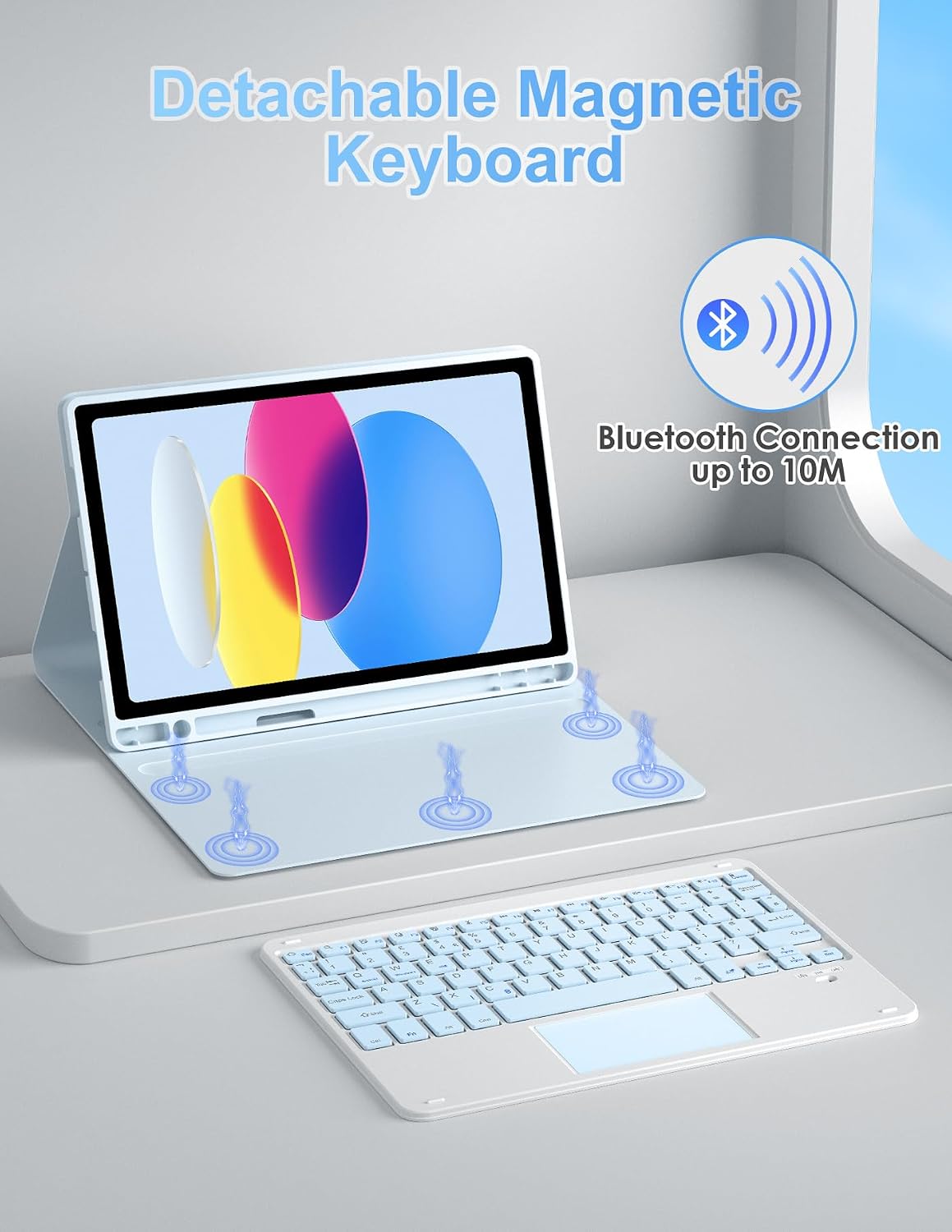 Thumbnail 5 de Nsyee Wireless Keyboard Case with Touchpad 100h