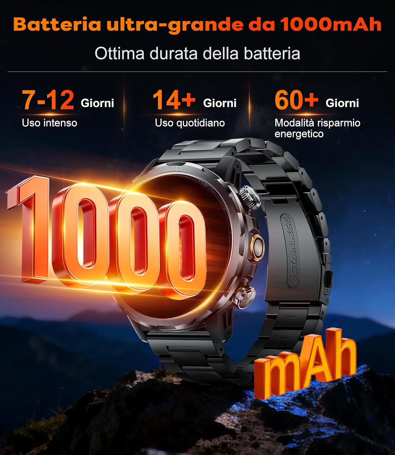Thumbnail 1 de LIGE Smartwatch Uomo EF20: torcia LED, 1,85'', 110+ modalità sportive e chiamate Bluetooth
