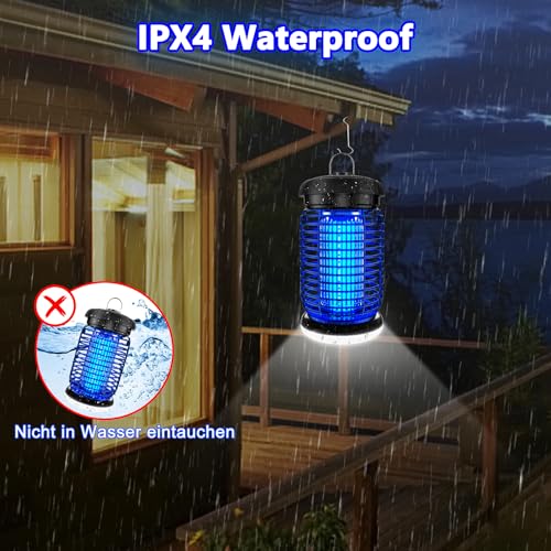 Detalle 2 de Seenlast Lampe Anti Moustique LED 15W – Tueur d'Insectes Électrique 4200V, IPX4, 140 m²