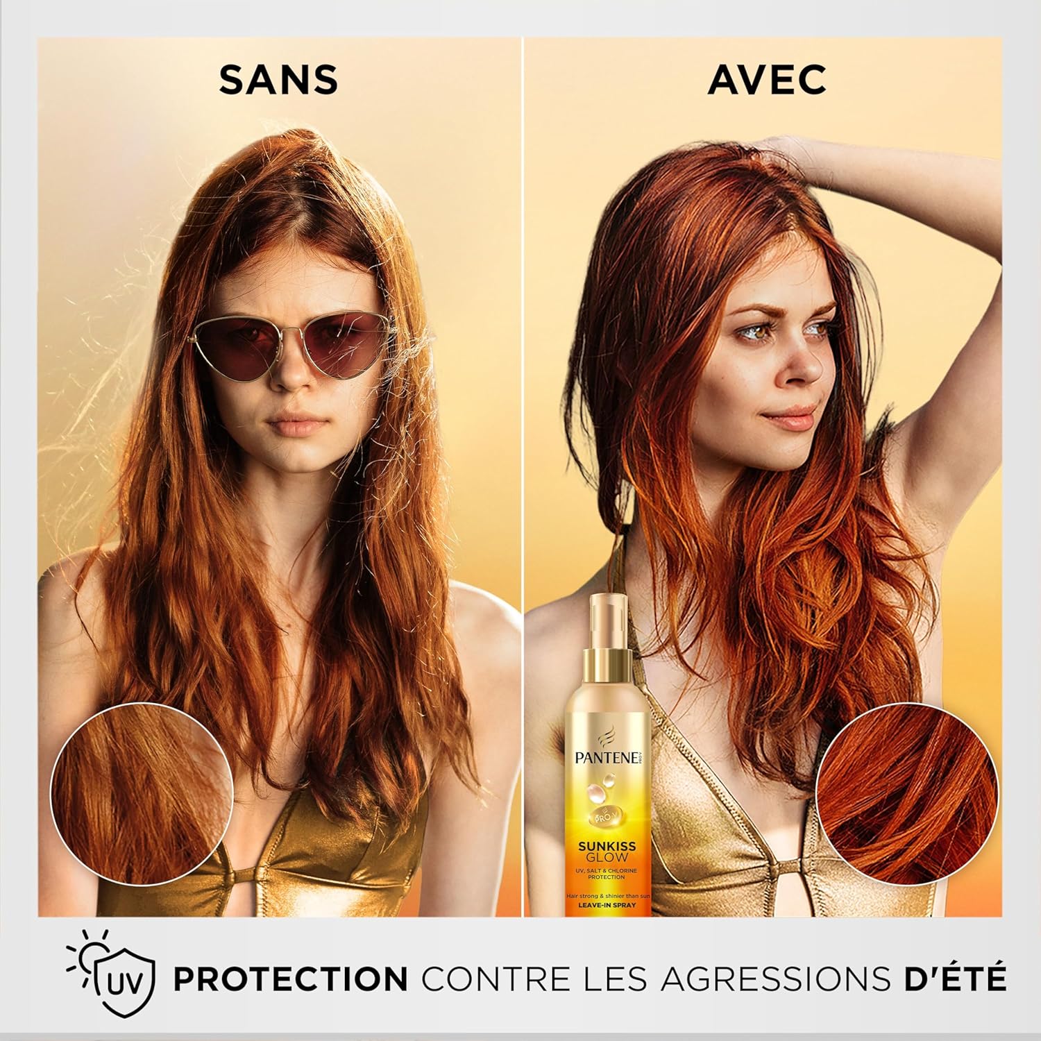 Thumbnail 3 de Spray sans rinçage Pantene Pro-V Sunkiss Glow 200 ml : protection solaire et hydratation légère