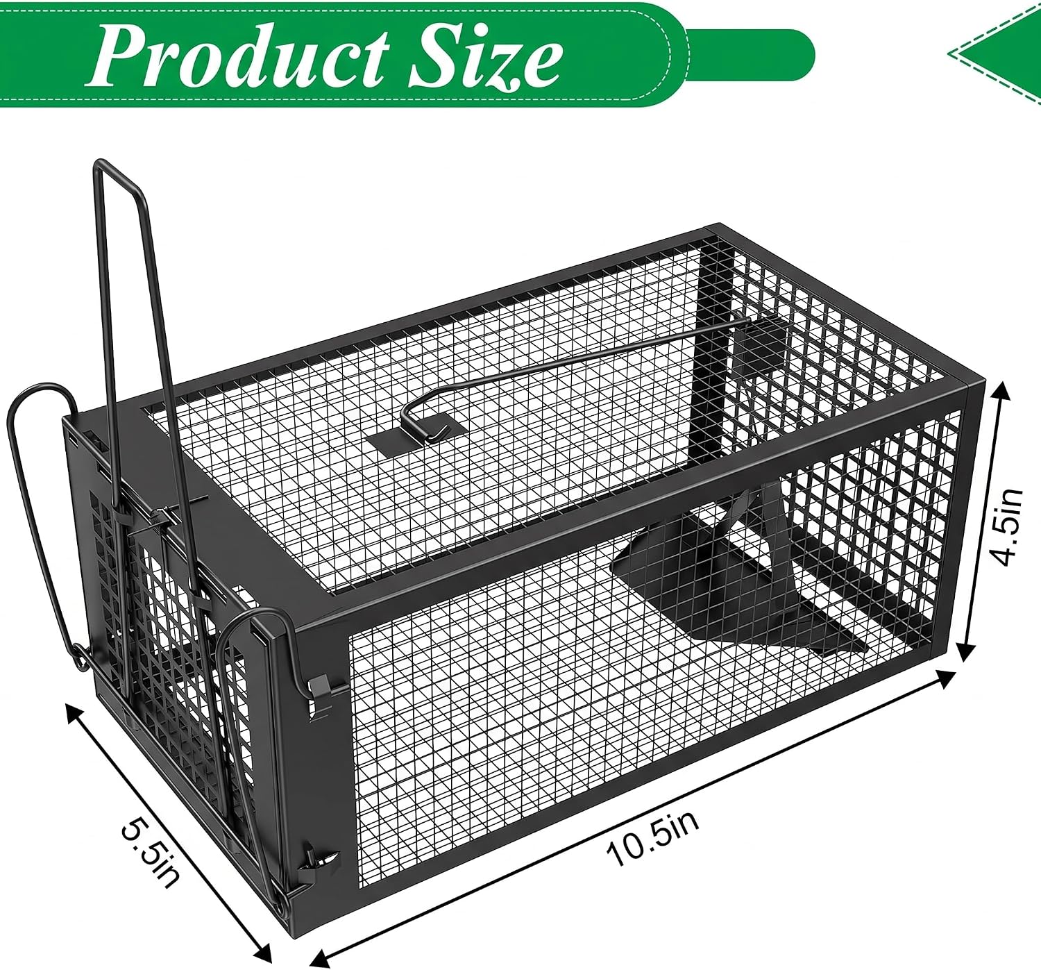 Detalle de Wanqueen 01 Humane Live Rodent Traps, 2-Pack Galvanized Iron