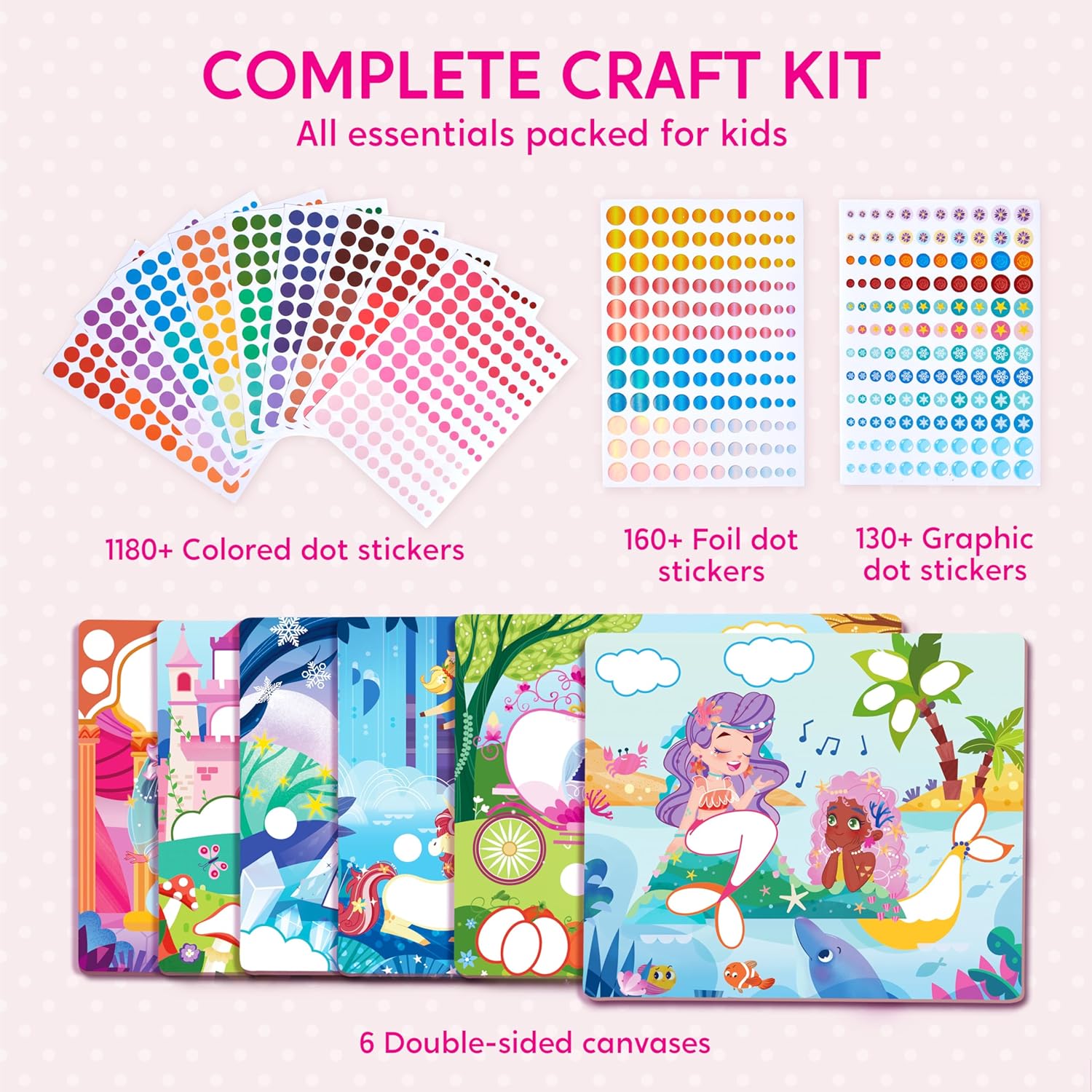 Thumbnail 4 de Klever Kits Prinzessin-Punkt-Kunstset 1.470 Sticker 🎨