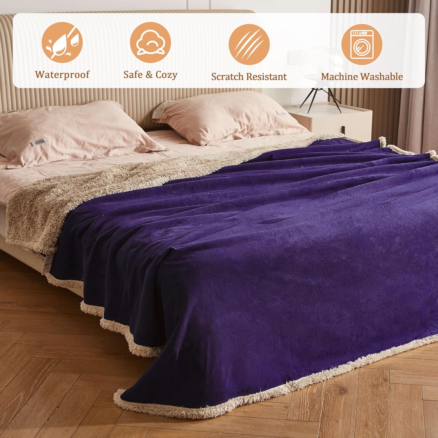 Thumbnail 6 de Catalonia Classy Waterproof Love Blanket for Bed