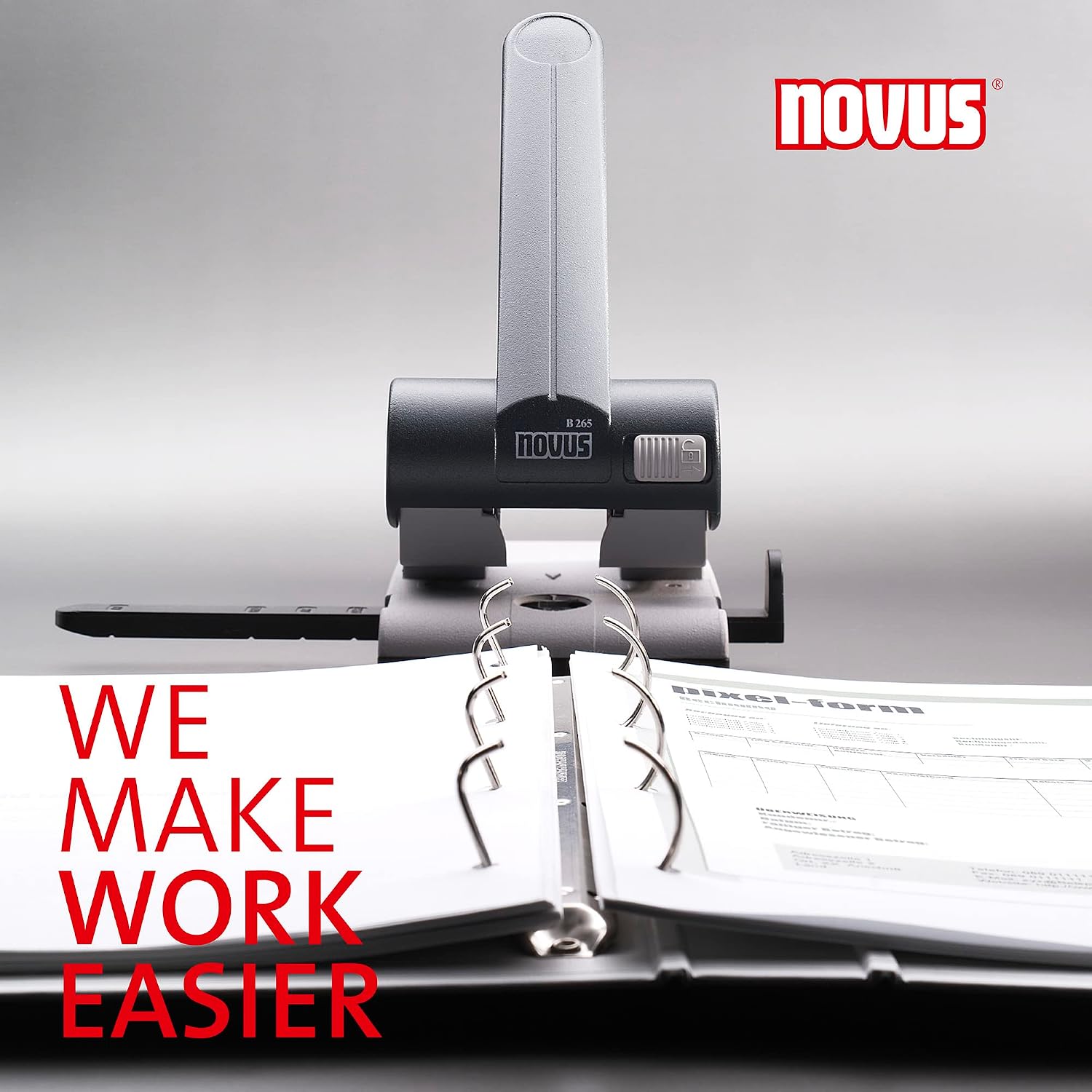 Thumbnail 5 de Novus B 265 Locher – robuster Registraturlocher aus Metall für bis zu 65 Blatt