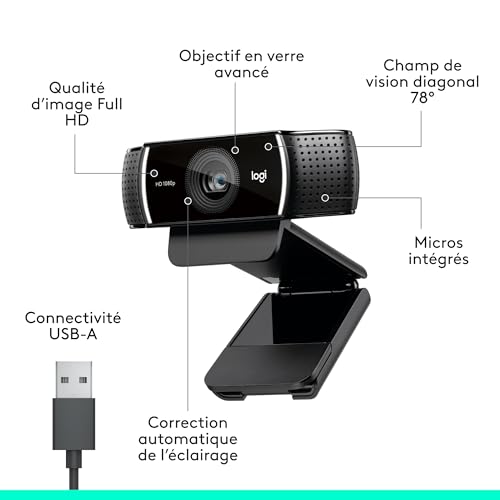 Thumbnail 6 de Logitech C922 Pro Stream Webcam : diffusion fluide et audio binaural pour le streaming