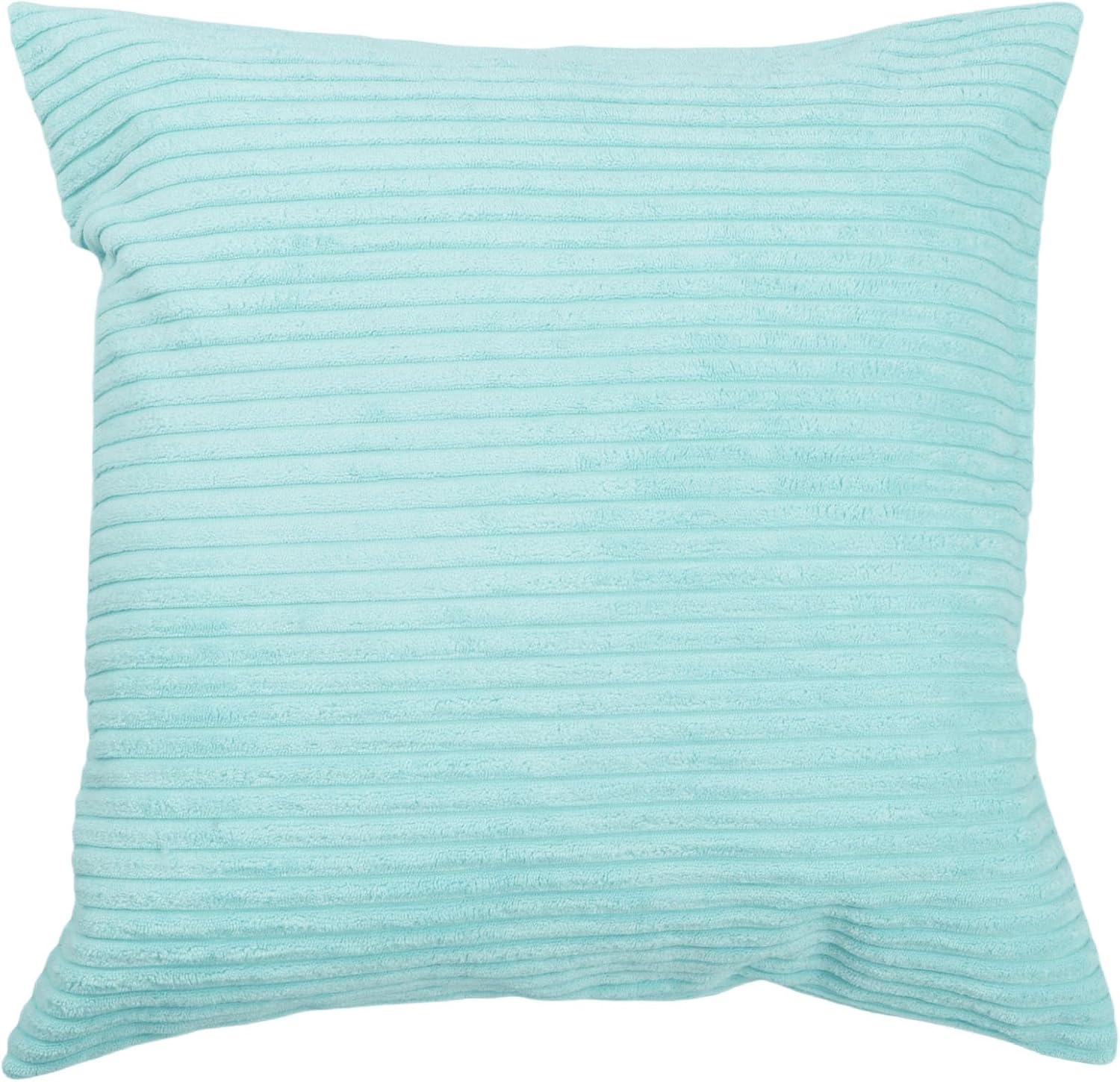 Thumbnail 4 de Betadistor Set of 2 Decorative Corduroy Cushion Covers 18x18 Inches (45cm x 45cm) in Sky Blue