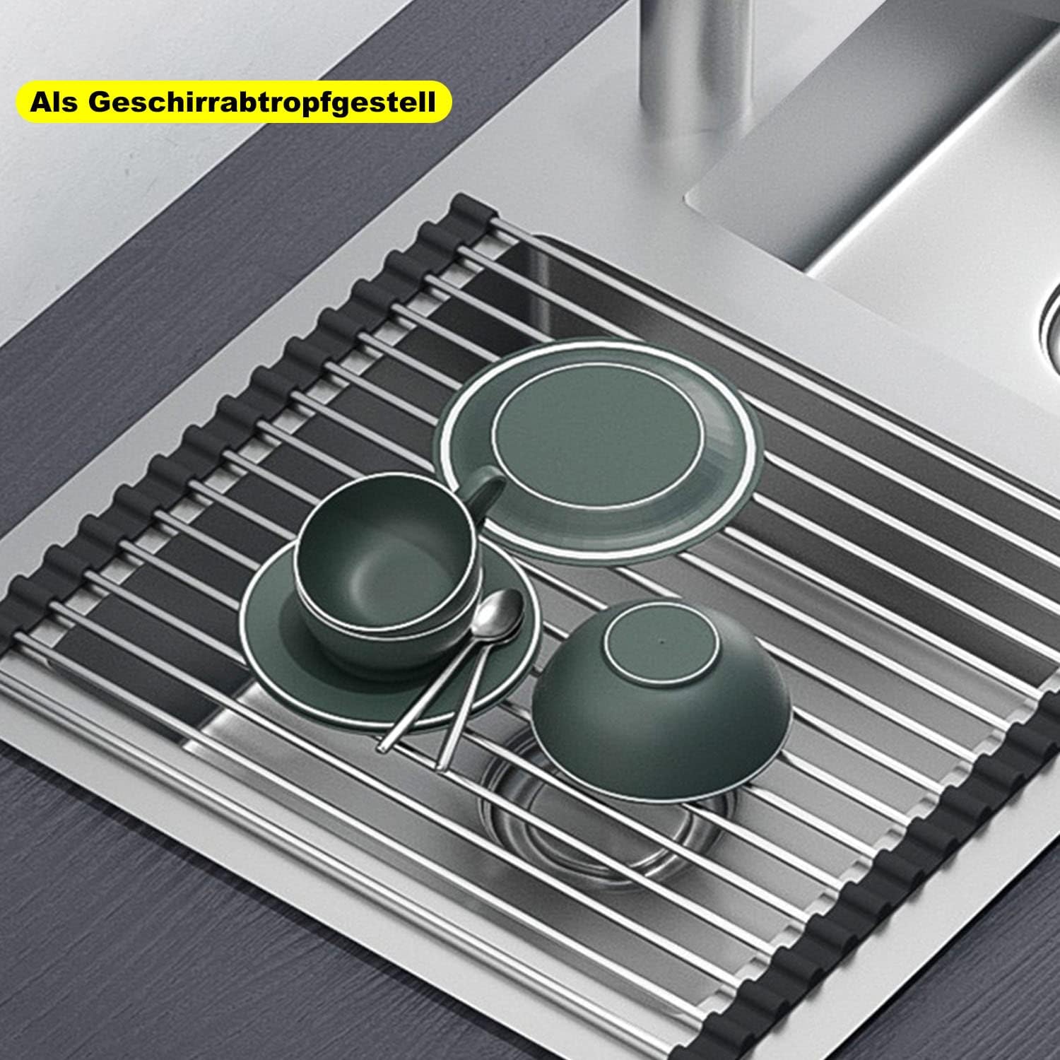 Detalle 2 de ViWaVee Escurreplatos Plegable 43 x 35