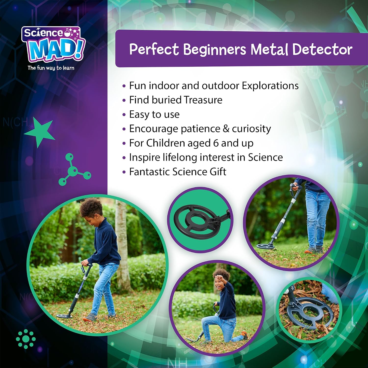 Detalle 2 de Science Mad Digital Metal Detector 9V