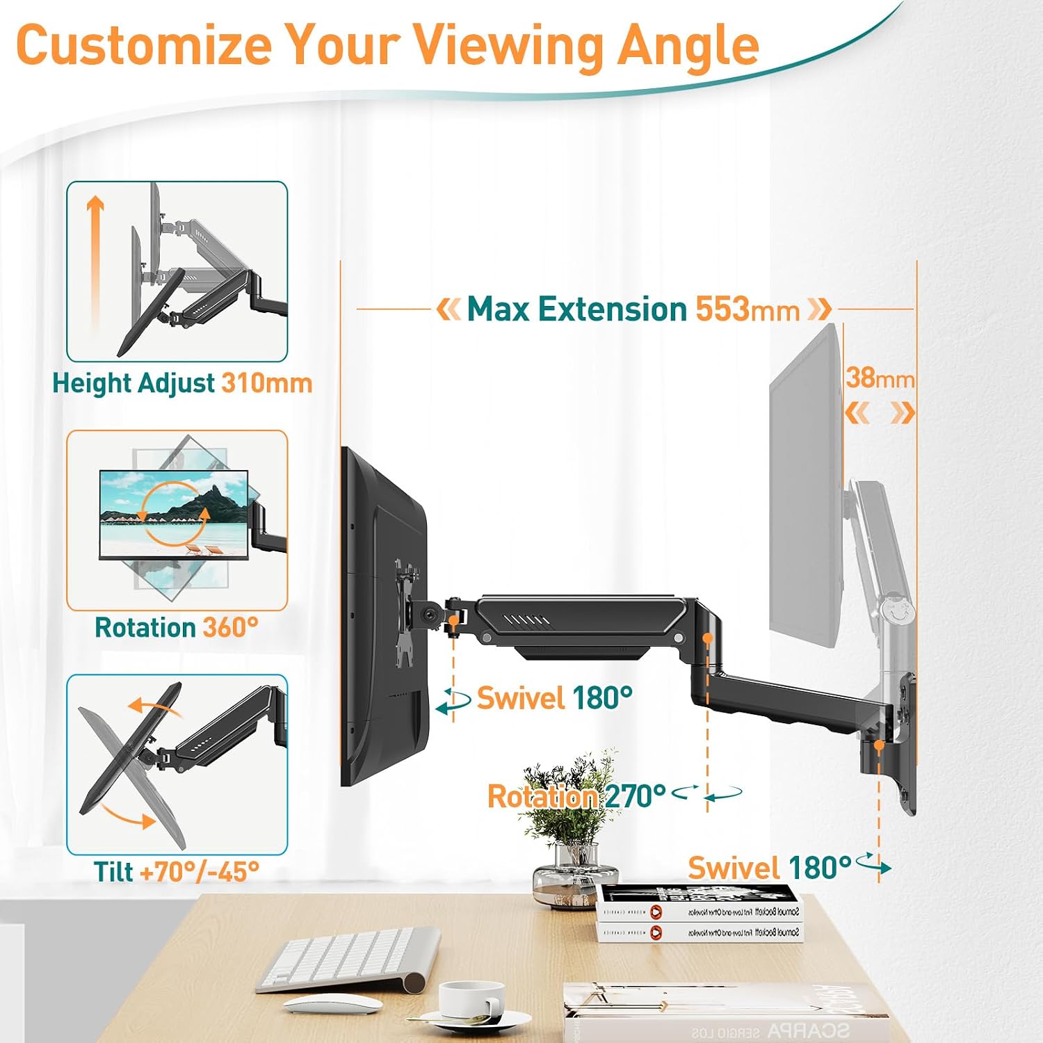Detalle de ELIVED 13-32 inch monitor arm mount