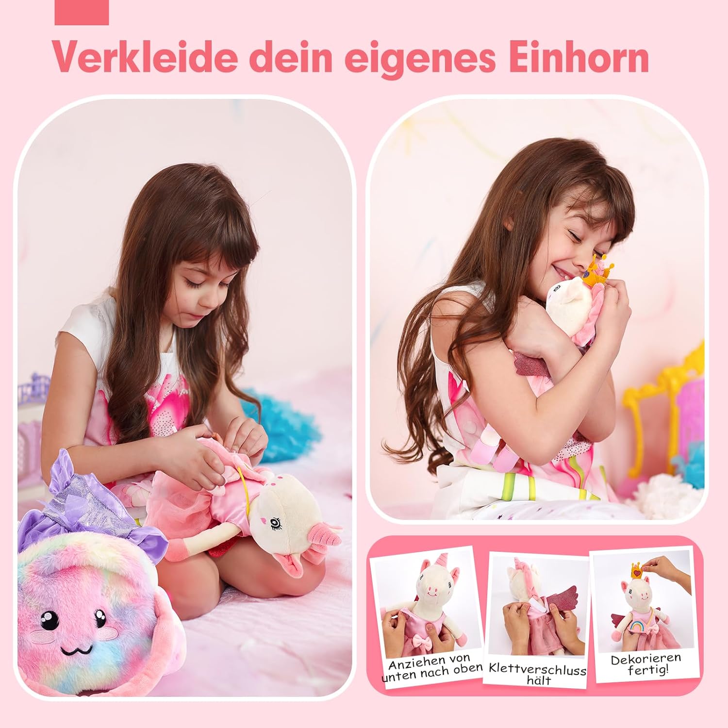 Thumbnail 6 de hahaland Plüschtier Einhorn 40 cm