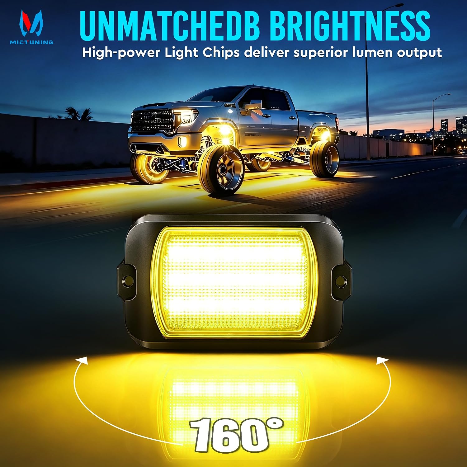 Detalle de MICTUNING Rock Lights 8-Pod