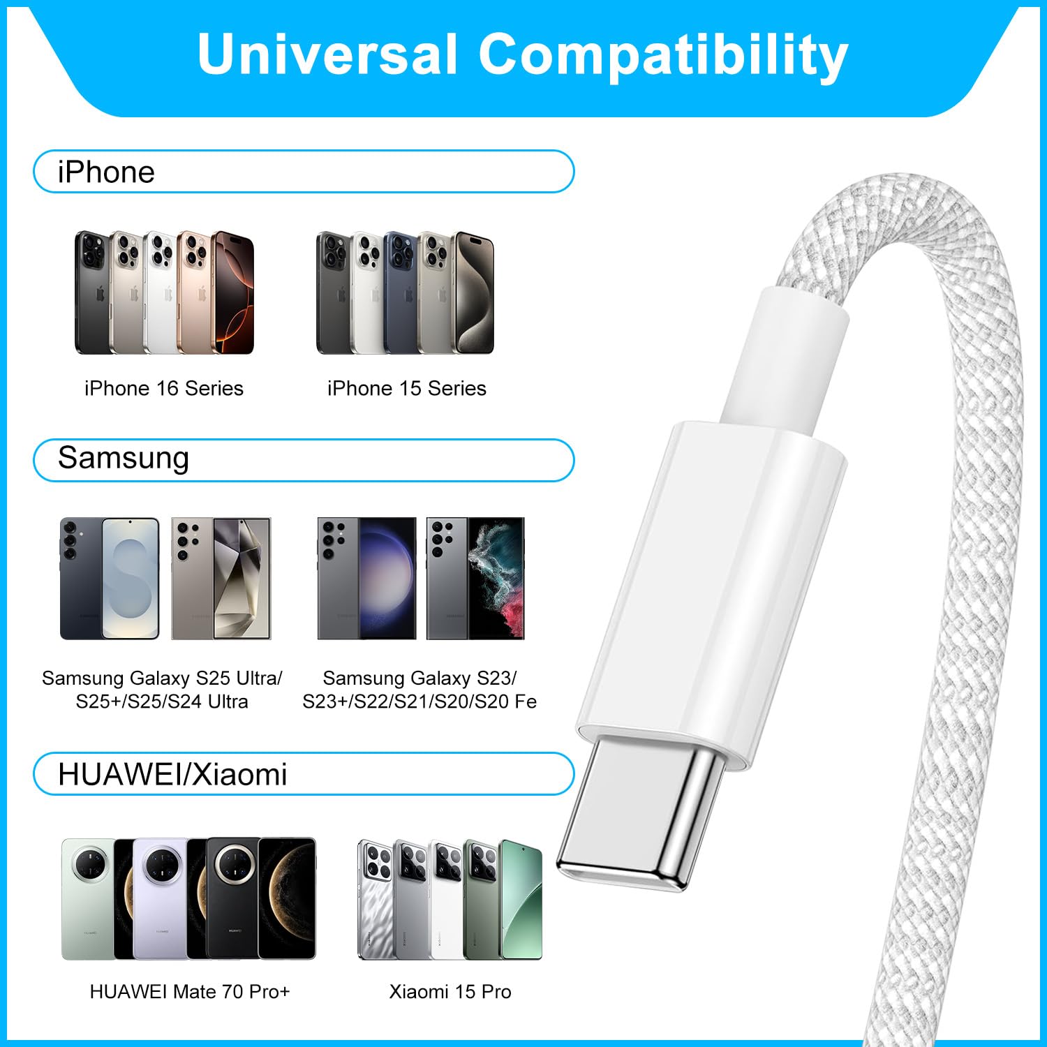 Thumbnail 6 de Lemsen iPhone 15 cavo USB-C 60W 2 pezzi