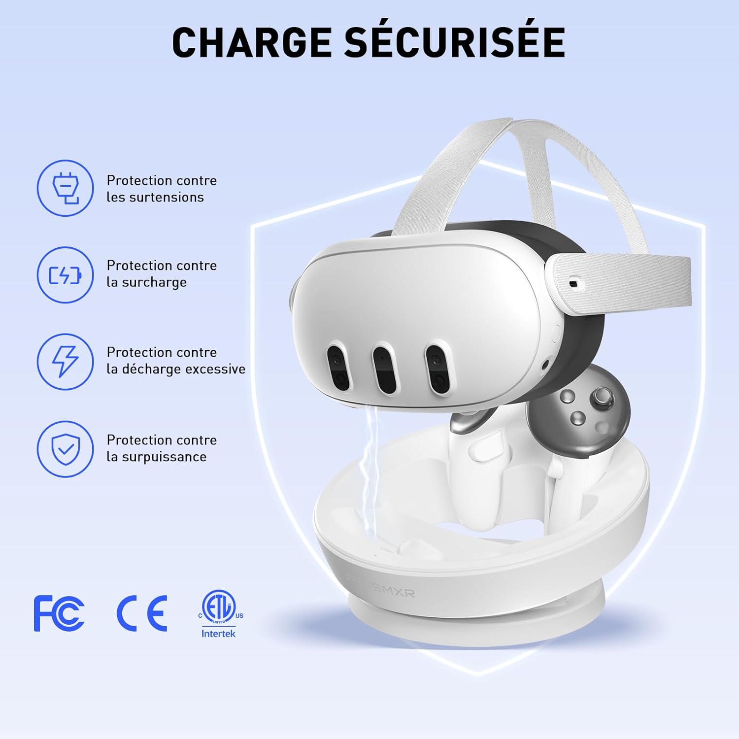 Thumbnail 5 de PRISMXR Station de Charge Carina D1 pour Meta Quest 3 et contrôleurs