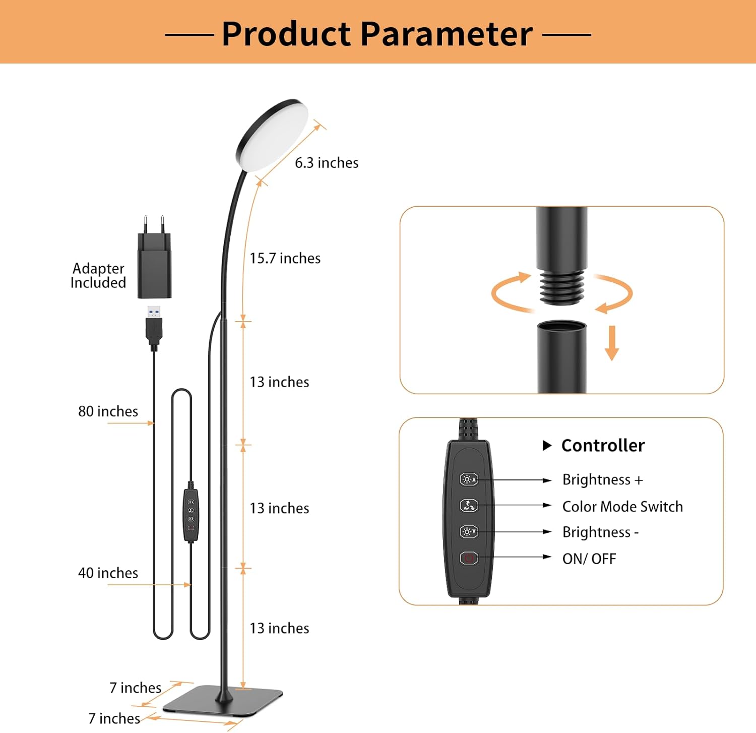 Thumbnail 6 de Mojimdo 10W LED Floor Lamp
