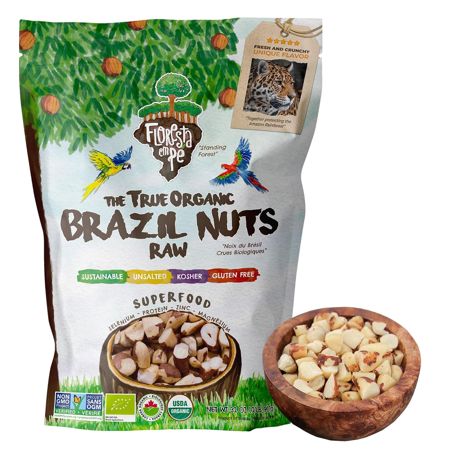 Thumbnail 4 de Forest Up Organic Broken Brazil Nuts, 32 oz, Raw and Unsalted
