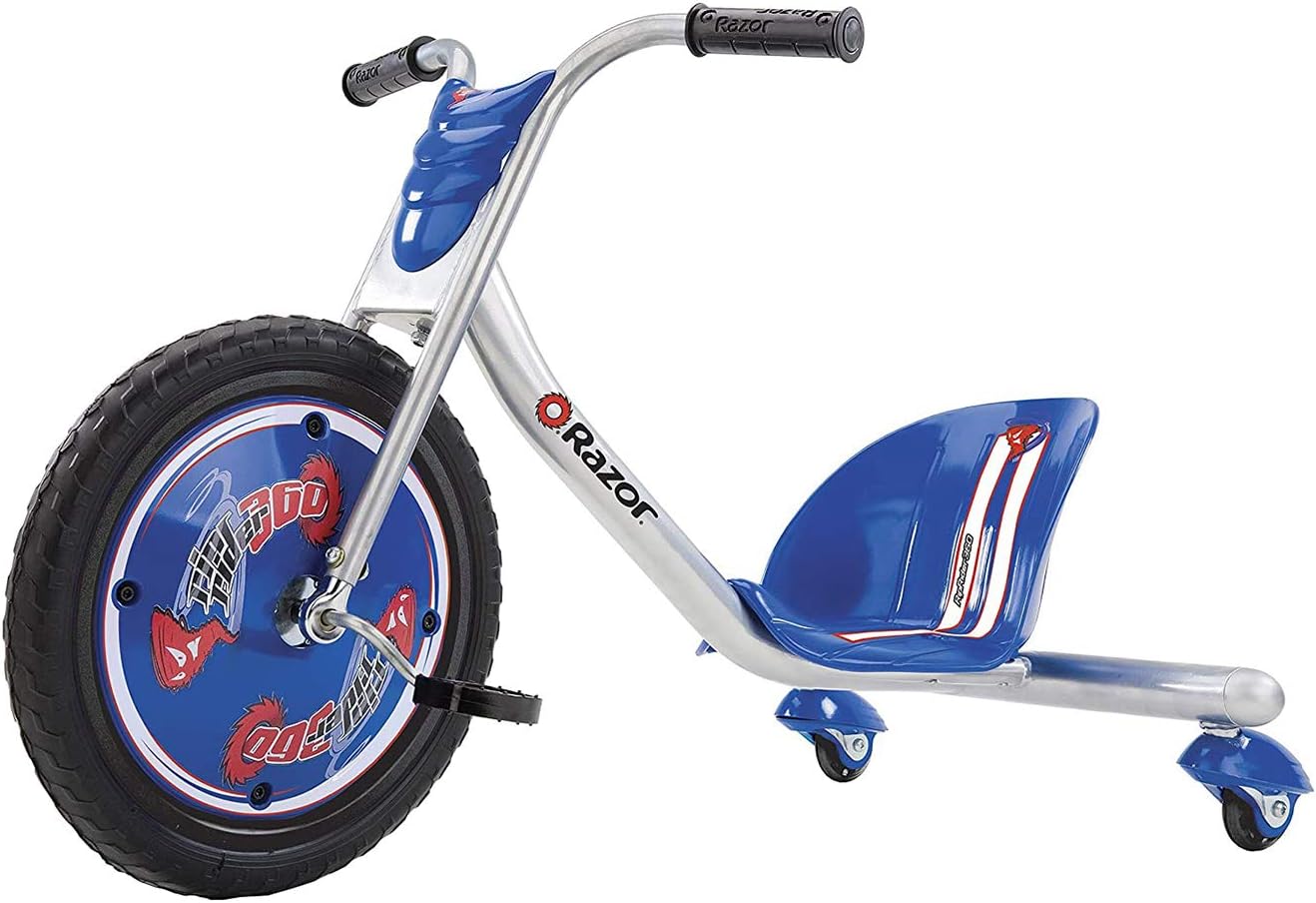 Detalle de Razor RipRider 360 Caster Trike for Kids 5+ — Lightweight Steel Frame, Rubber Handlebars, 160 lb Weight Limit