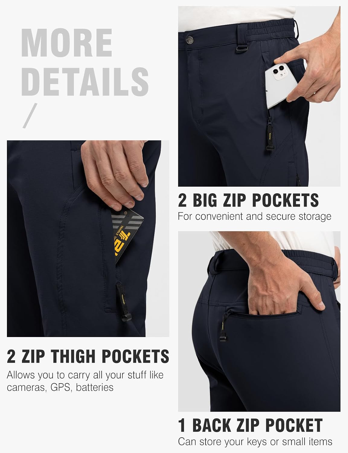 Detalle 1 de TBMPOY Hiking Pants 5 Zip Pockets XS