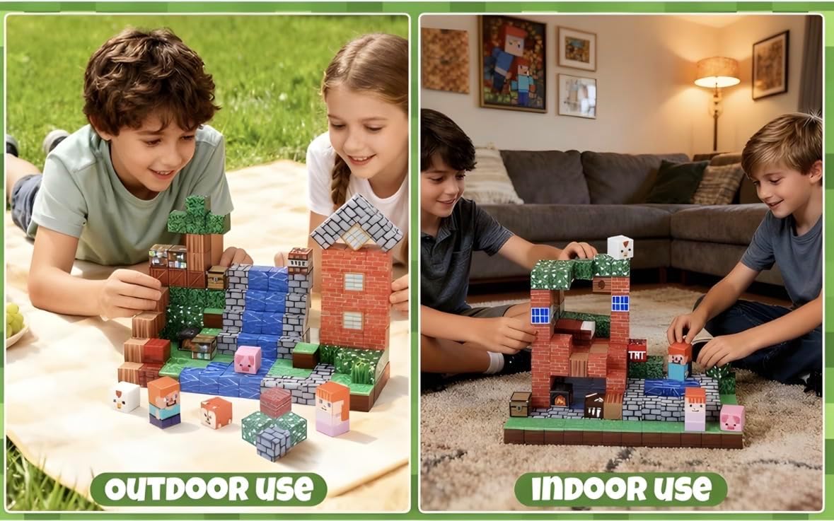 Thumbnail 6 de GigglePlay Magnetic Blocks: Animal Farm 150-Piece Set