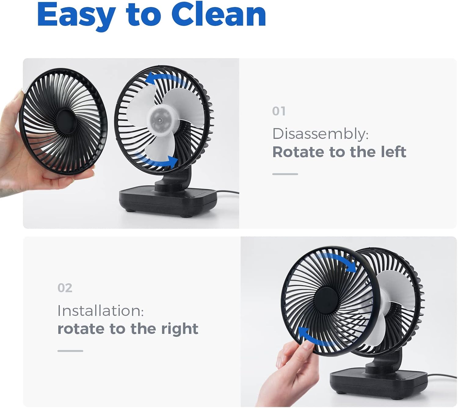 Thumbnail 3 de OCOOPA USB Ventilator – ultra leise, 4 Geschwindigkeiten, kompakt & tragbar