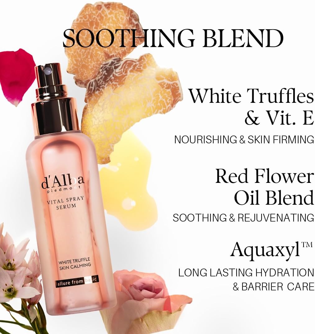 Detalle de d’Alba Vital Spray Sérum à la truffe blanche italienne – spray visage apaisant, hydratant et revitalisant