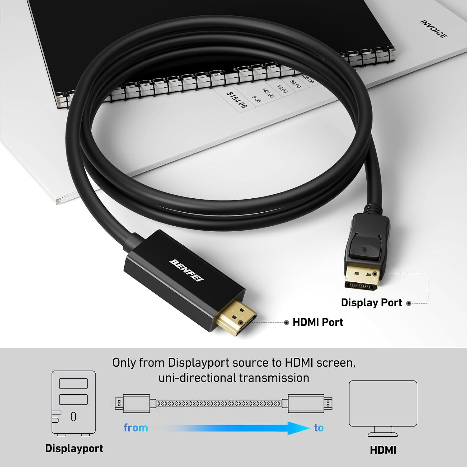 Thumbnail 6 de BENFEI 4K DisplayPort to HDMI 6ft cable 🔌
