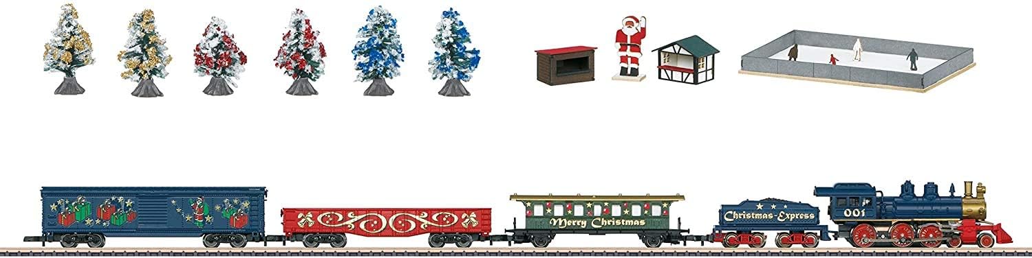 Detalle 1 de Märklin 81845 kerststartset met Z-spoor, metalen locomotief en winterdecoratie