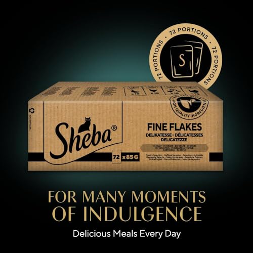 Thumbnail 6 de Sheba Fine Flakes in Jelly – Poultry Collection for Adult Cats (72 x 85g)