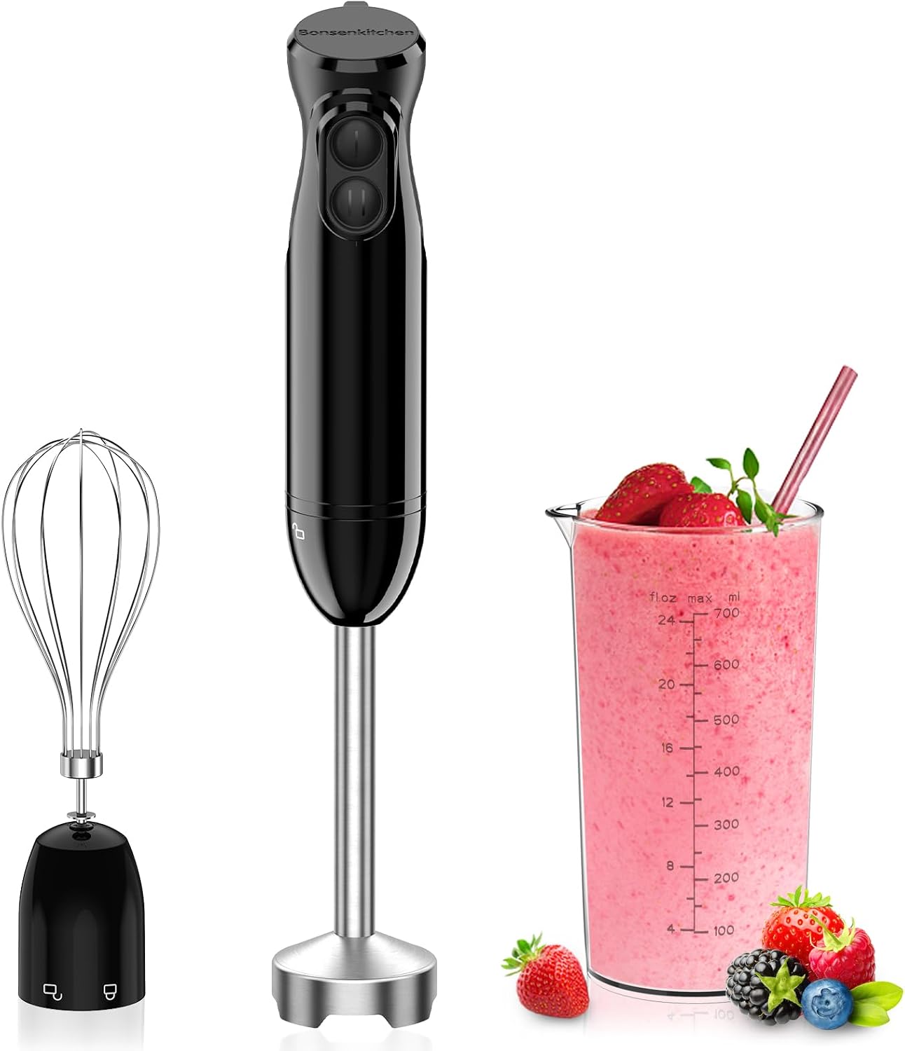 Detalle de Bonsenkitchen Stabmixer 1000 W 3 in 1
