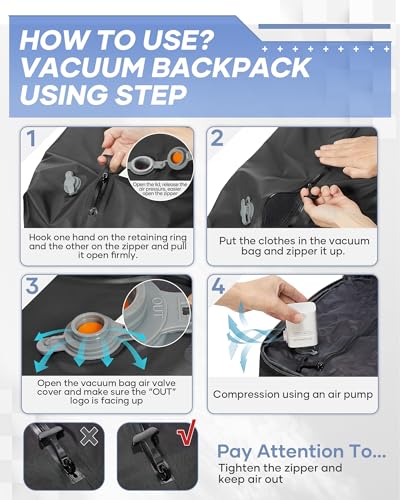 Thumbnail 7 de SZLX Mochila de vacío con bomba y compresión para cabina (Ryanair) con compartimento para portátil y separación húmedo/seco