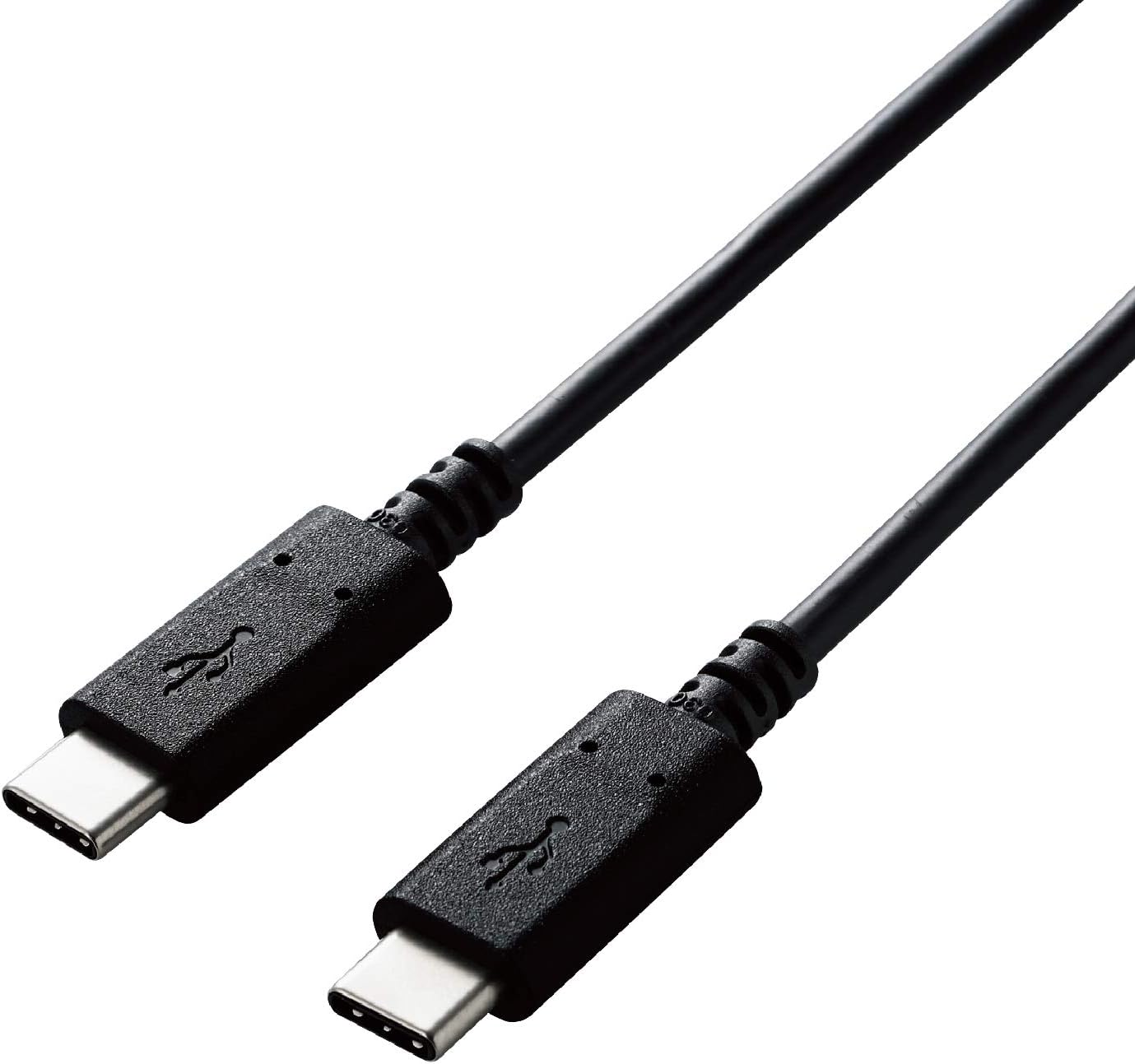 Detalle de エレコム U2C-CC10NBK2 USB-Cケーブル 60W PD対応・USB2.0認証・1.0m