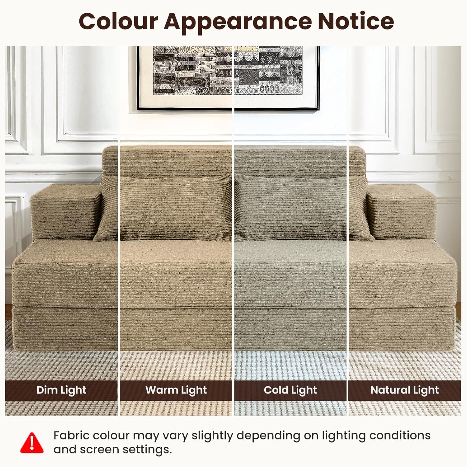 Thumbnail 6 de Fantico Folding Sofa Bed Double 150 × 205 cm