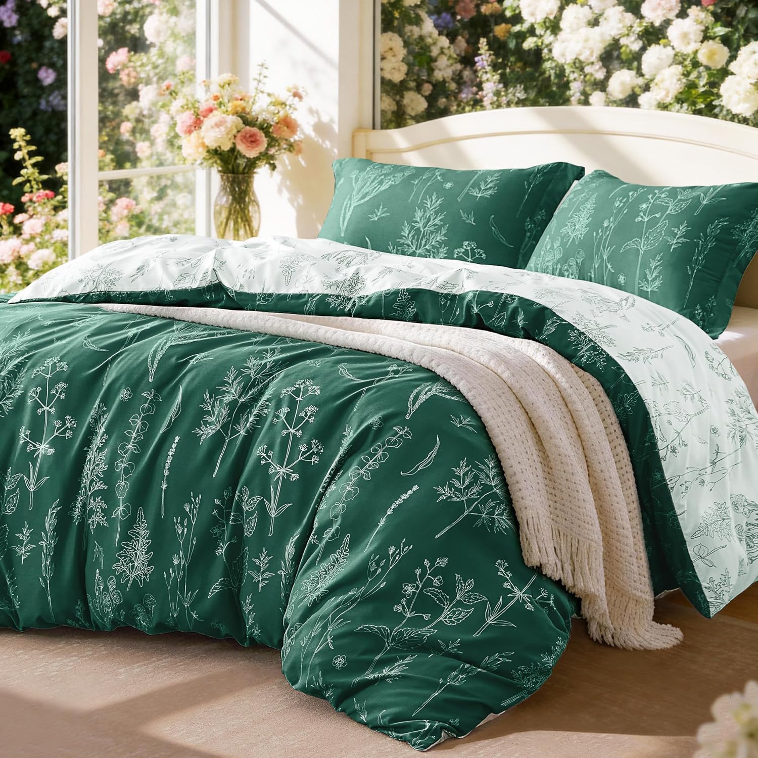 Detalle de Love's cabin Floral Comforter Set Full
