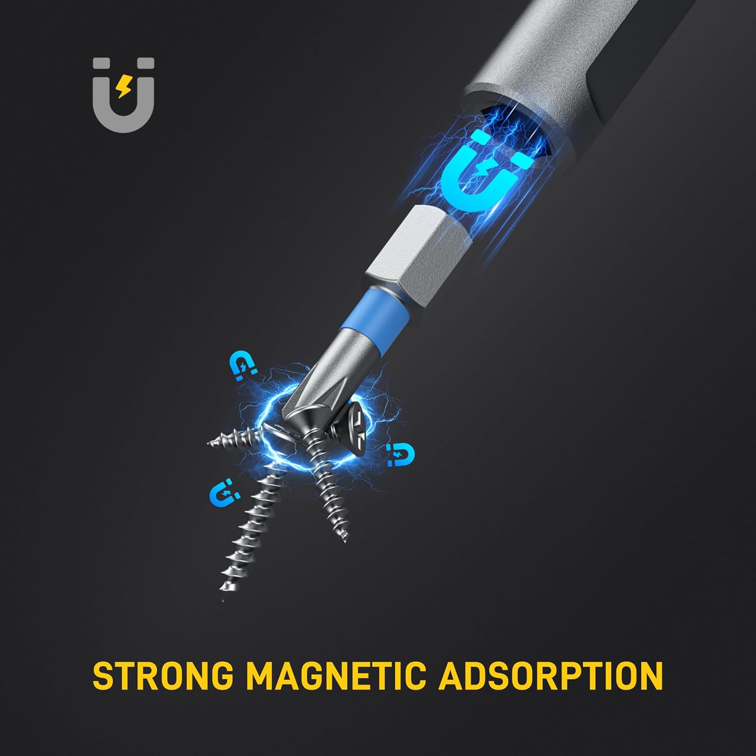 Thumbnail 3 de 42 in 1 Magnetic Screwdriver Set with T-Handle Ratchet and Case