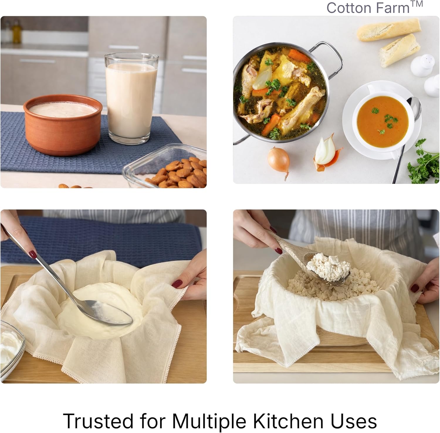 Thumbnail 5 de Cotton Farm Grade 100 XL Cheese Cloth 36x36 Inch