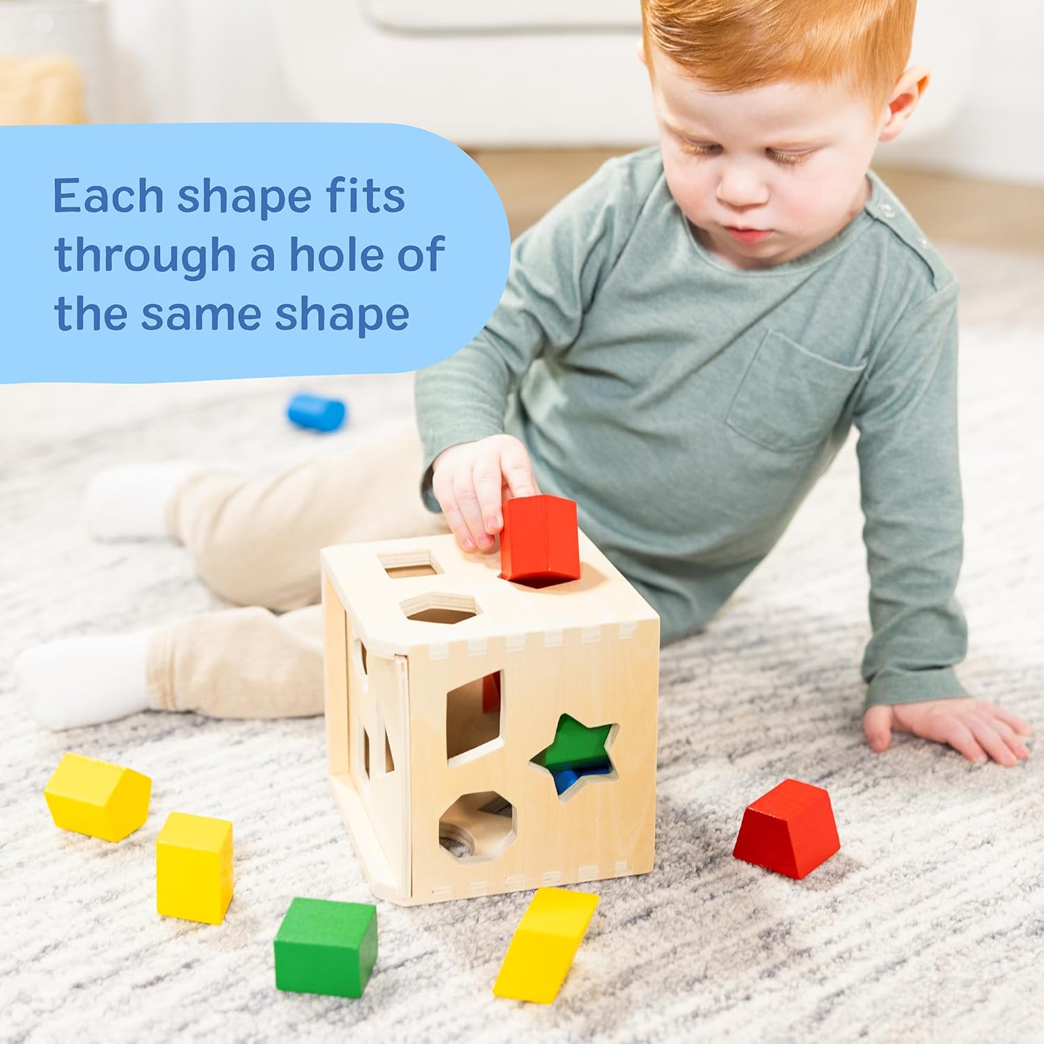 Thumbnail 6 de Melissa & Doug Shape Sorting Cube 12 Pieces