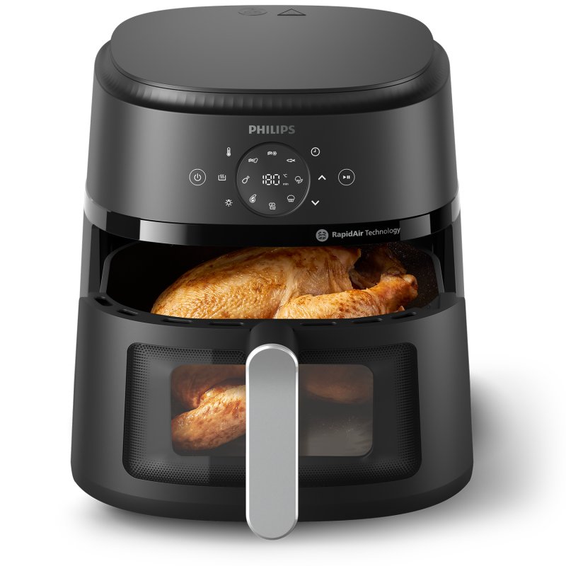 Detalle de Philips Airfryer Serie 2000 NA231/00 – Freidora de Aire 13 en 1, 6.2 L, 1700 W, negra
