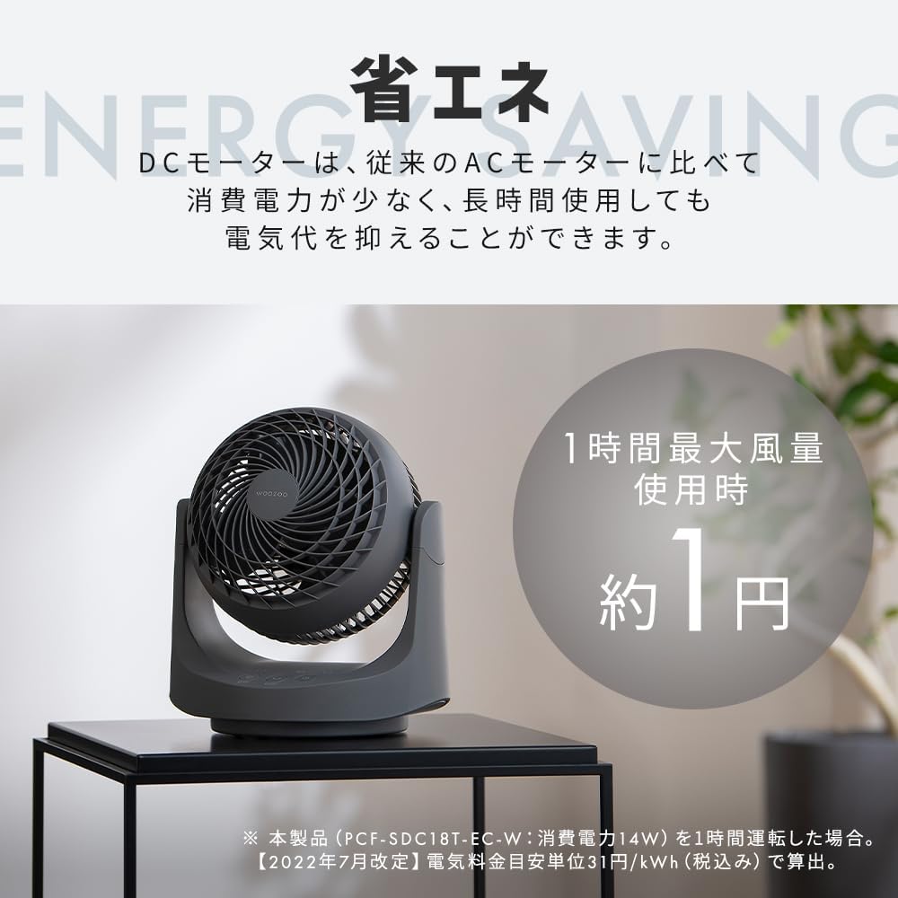 Detalle de アイリスオーヤマ マカロン PCF-MKD15EC-W サーキュレーター 10畳・DCモーター・左右首振り