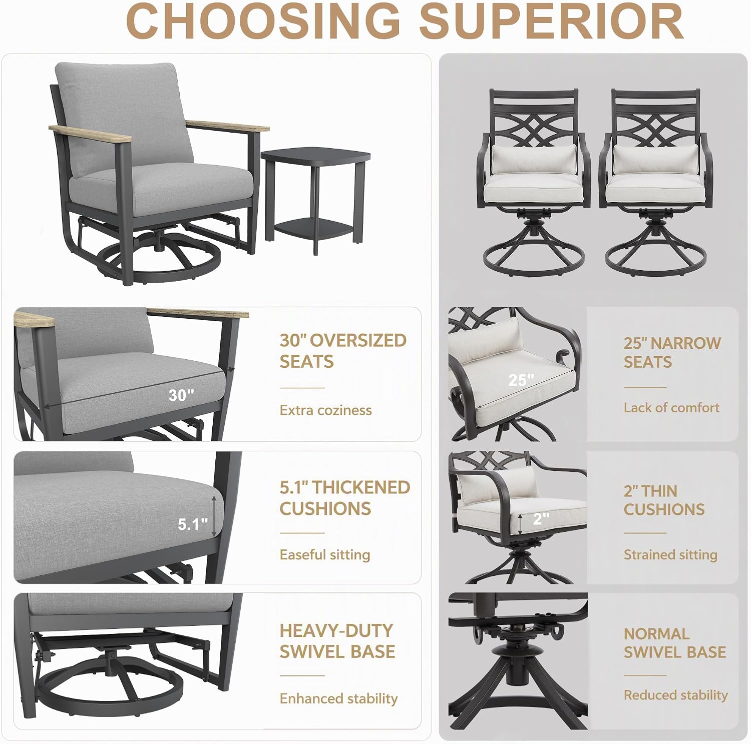 Detalle 2 de Patio Furniture Set, Aluminum
