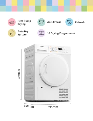 Detalle 2 de COMFEE' 8kg Heat Pump Tumble Dryer – White, A+ Energy Class