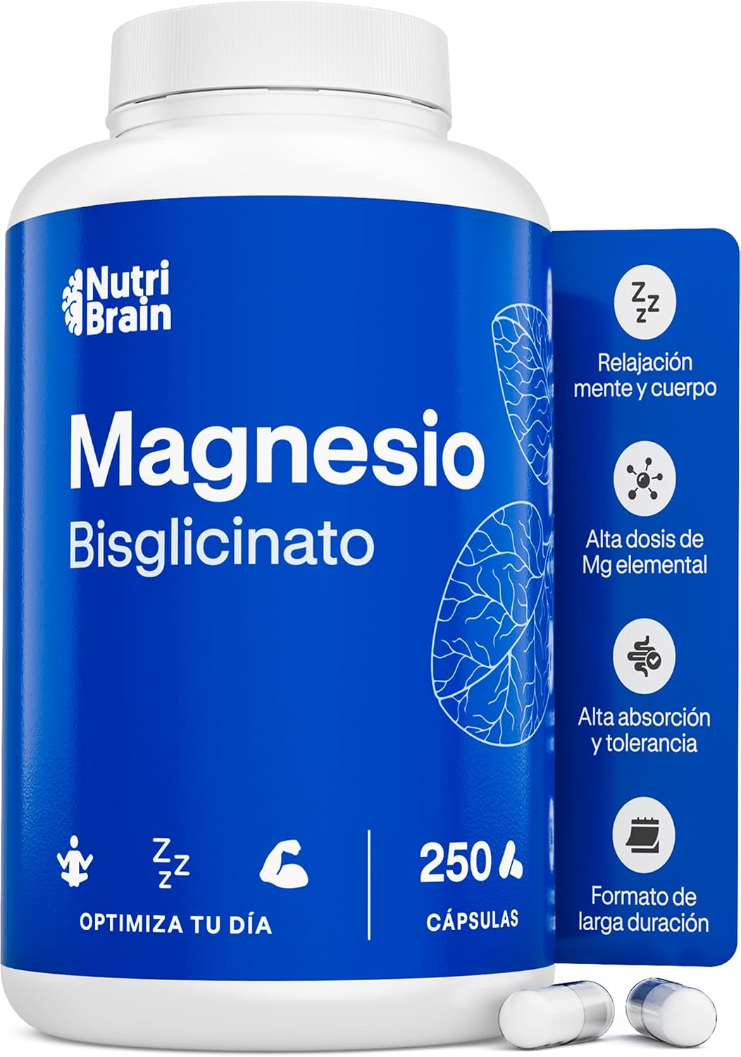Detalle de NUTRIBRAIN Magnesio Bisglicinato 250 cápsulas