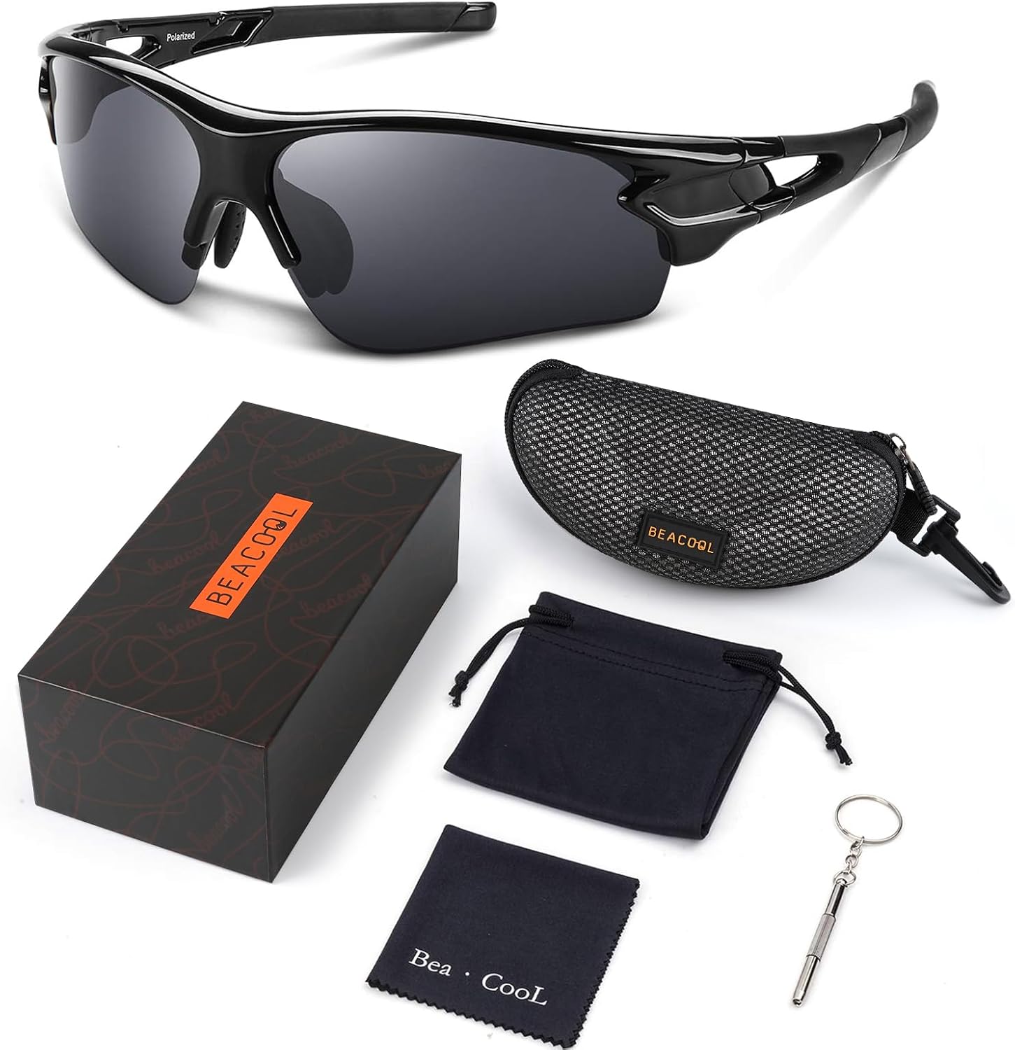 Detalle de BEACOOL Polarized Sports Sunglasses – UV400, TAC & PC, for Men, Women & Youth