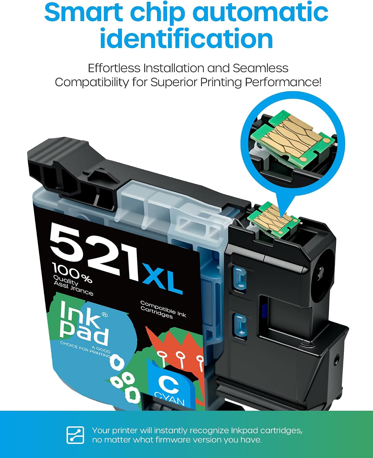 Thumbnail 3 de iNKPAD LC521XL Ink Cartridges 4‑Pack 🖨