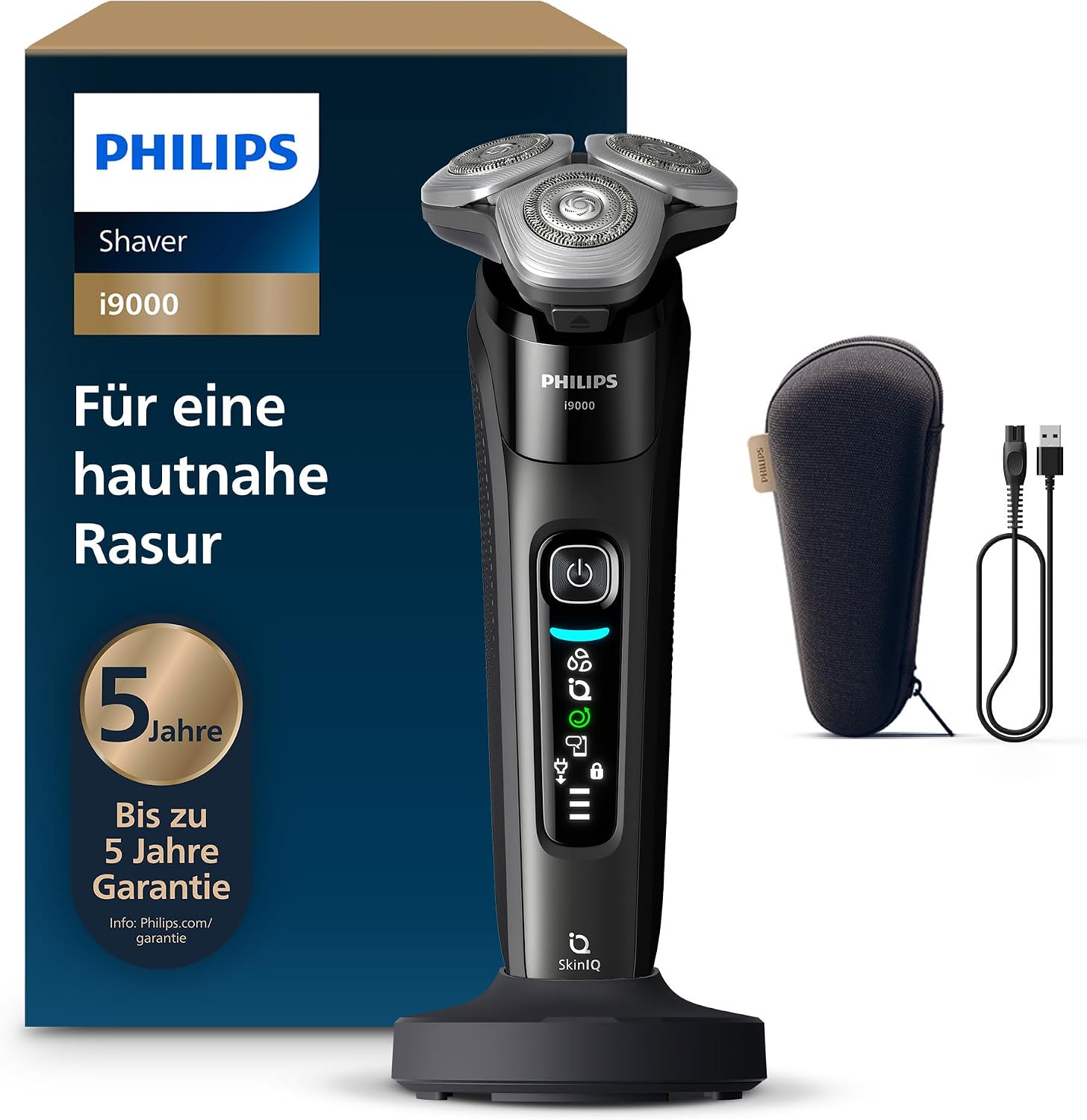 Detalle de Philips Rasierer i9000 (X9000/10): Nass- und Trockenrasur mit SkinIQ-Technologie