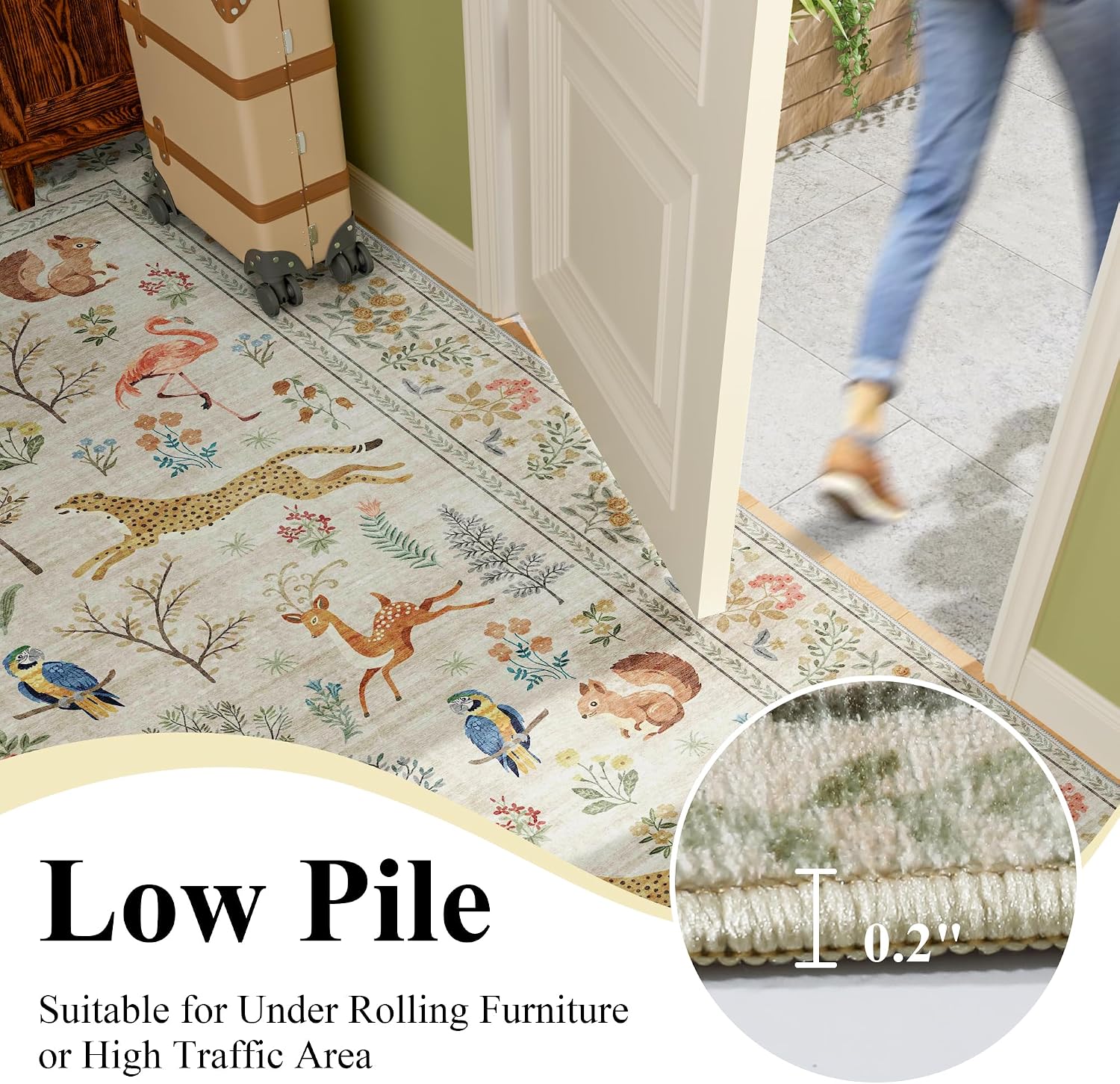 Thumbnail 5 de DUKINO 2x4 Washable Runner Rug