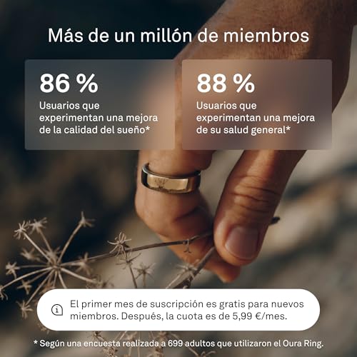 Thumbnail 6 de Oura Ring Gen3 Horizon Talla 6 Gold: anillo inteligente para monitorizar sueño, frecuencia cardiaca y estrés