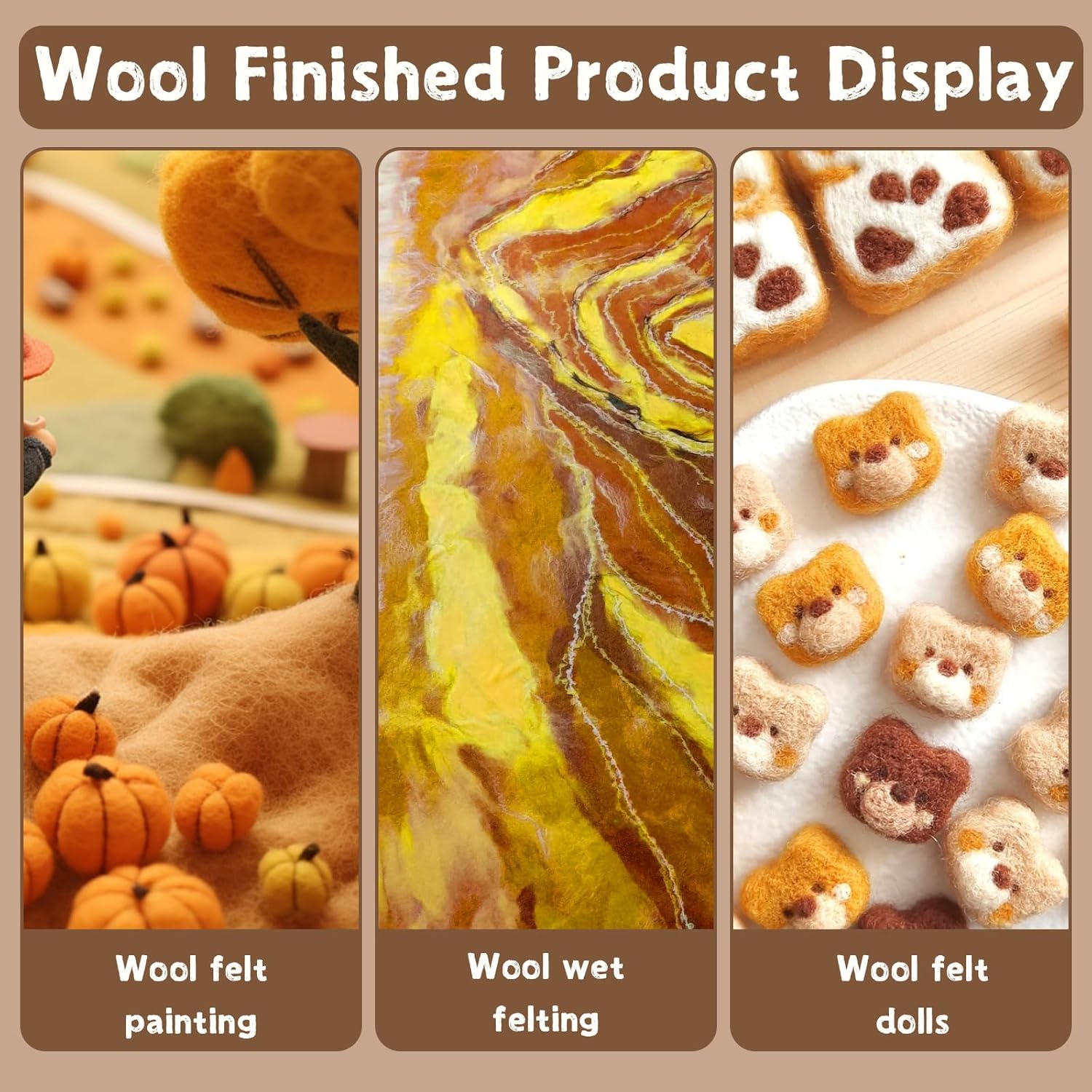 Thumbnail 4 de luokefe 24 Colors Needle Felting Kit: Complete Set for DIY Wool Crafts