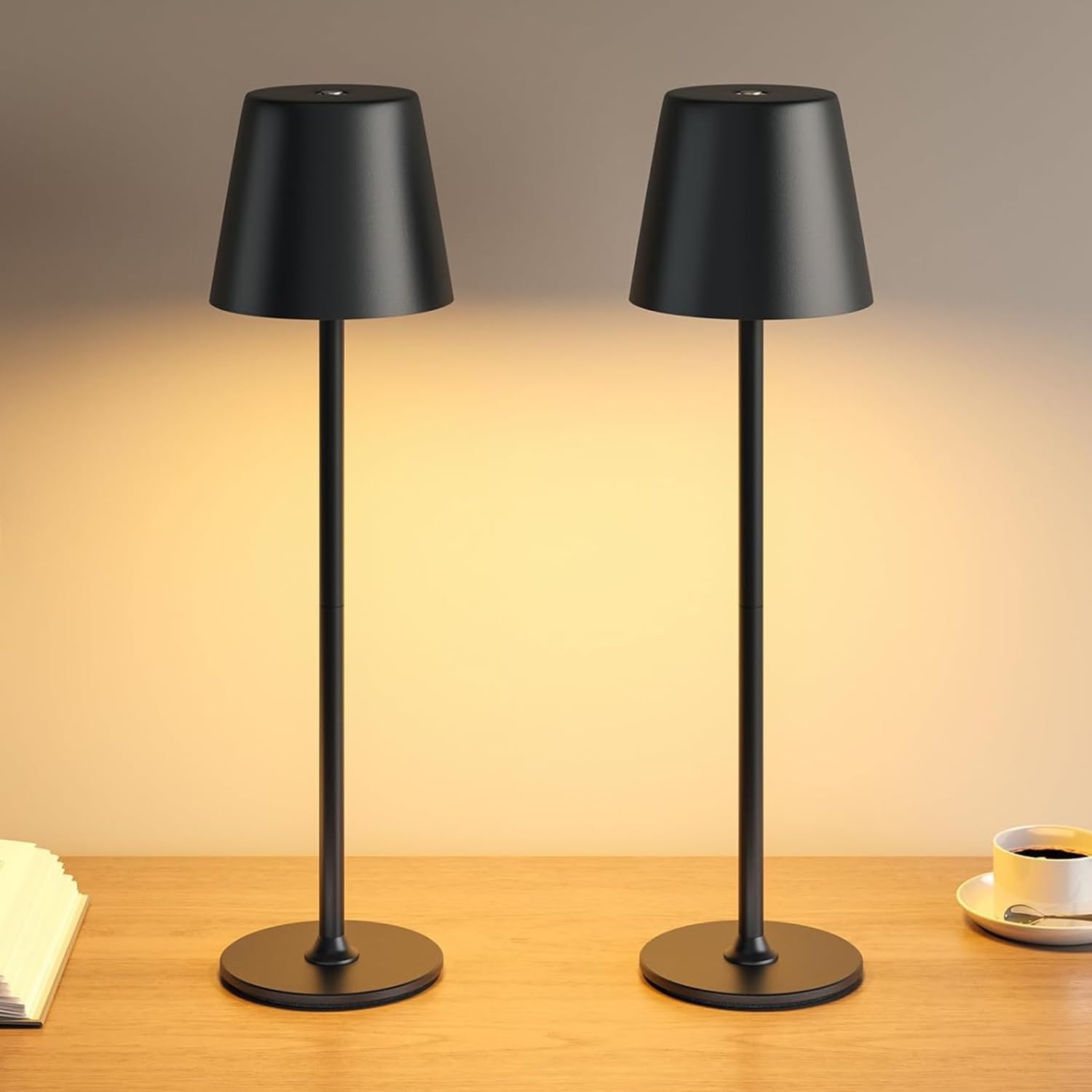 Detalle de UPXNBOR LED Tischlampe 2er Set 48 LEDs