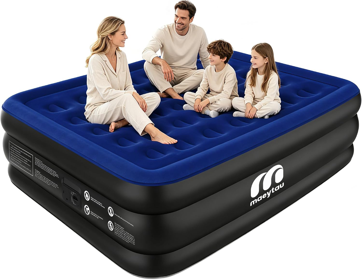 Detalle de Maeytau AIRM-Queen Queen Air Mattress, 18-Inch Raised with Built-In Pump