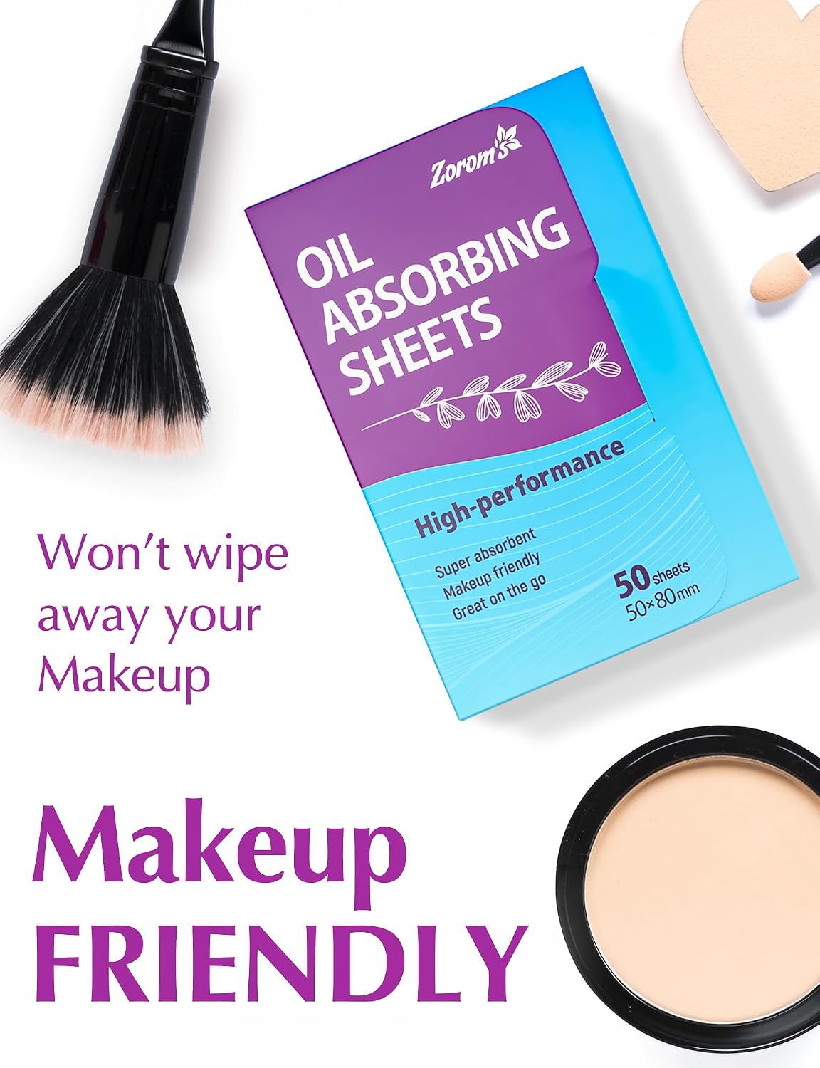 Detalle 2 de Zorom High-Performance Oil Absorbing Sheets for Face (3-pack, 150 sheets)